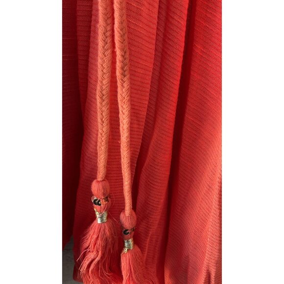 Free People Crochet Lace Orange Tunic Top Bohemian XS - Picture 4 of 4